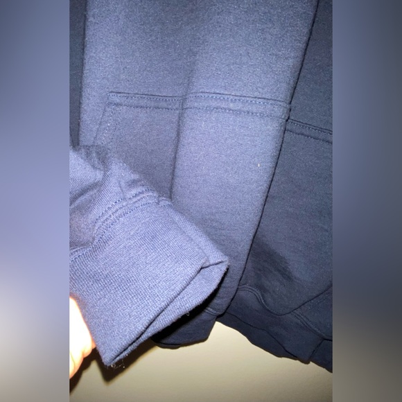 ATLANTA Georgia Navy 2X Hoodie Sweatshirt Pullover Front Pocket - Picture 3 of 7